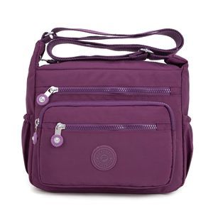 Purple Crossbody Purse with Top Handle Roomy Pockets